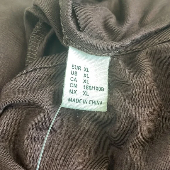 NWT short sleeve brown Maxi lounge dress. XL - Picture 5 of 10